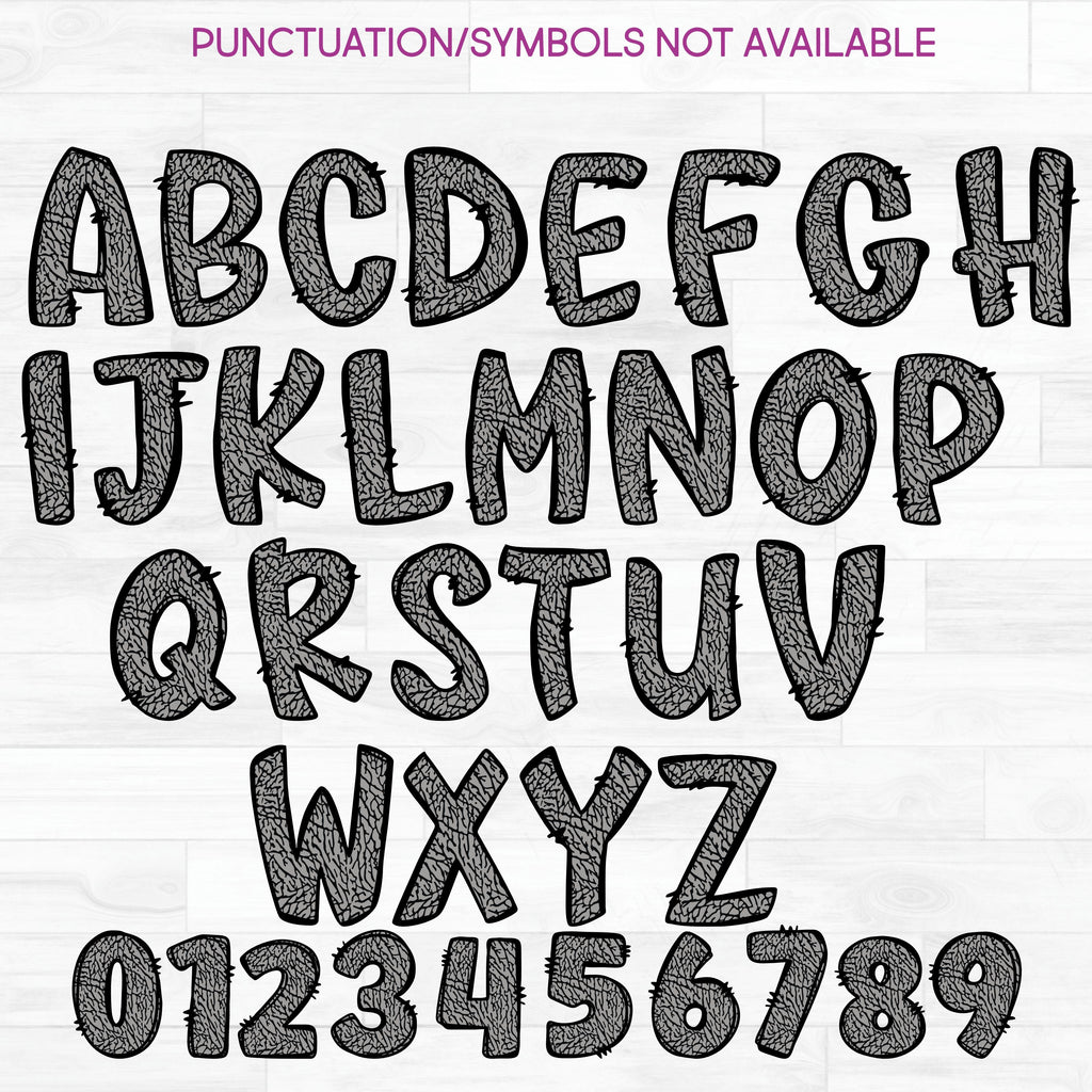(s211-1E) Elephant Letters Numbers Custom Name Text