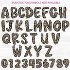 (s211-1A) Leopard Letters Numbers Custom Name Text
