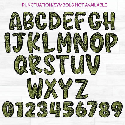 (s211-1F) Alligator Letters Numbers Custom Name Text