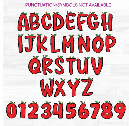 (s211-2A) Apple Letters Numbers Custom Name Text