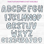 (s211-2B) Lined Notebook Paper Letters Numbers Custom Name Text