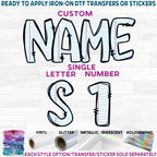 (s211-2B) Lined Notebook Paper Letters Numbers Custom Name Text