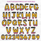 (s211-2D) #2 Pencil Letters Numbers Custom Name Text