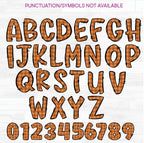 (s211-5D) Orange Plaid Letters Numbers Custom Name Text