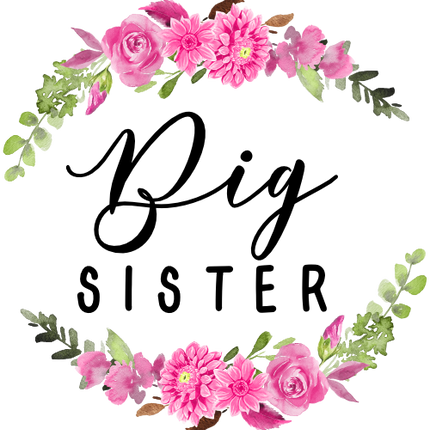 (128-4) Pink Dahlia Rose Floral Flowers Watercolor Custom Text