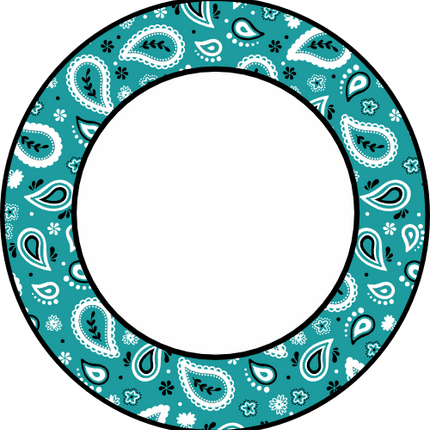 (s215-2-O8035) Circle Monogram Paisley Bandana Frame