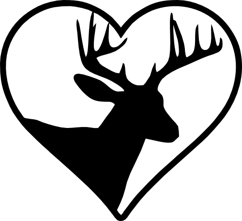 (s218-N) Heart Deer Buck