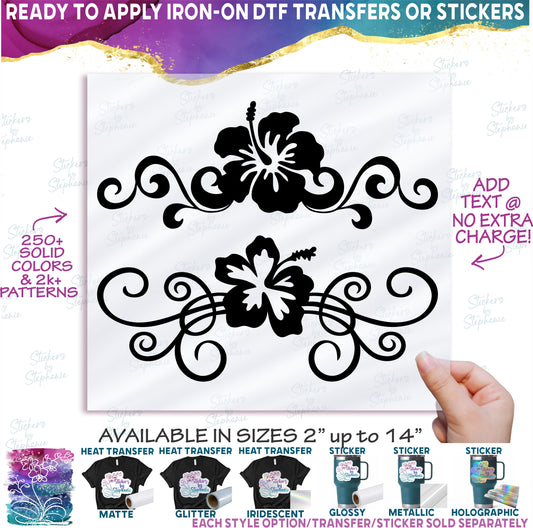 (s021-1-4) Hibiscus Flower Border