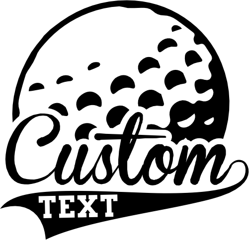 (220-04-1A) Golf Custom Text Iron-On Transfer