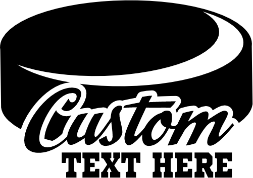 (221-06-1B) Hockey Custom Text Iron-On Transfer