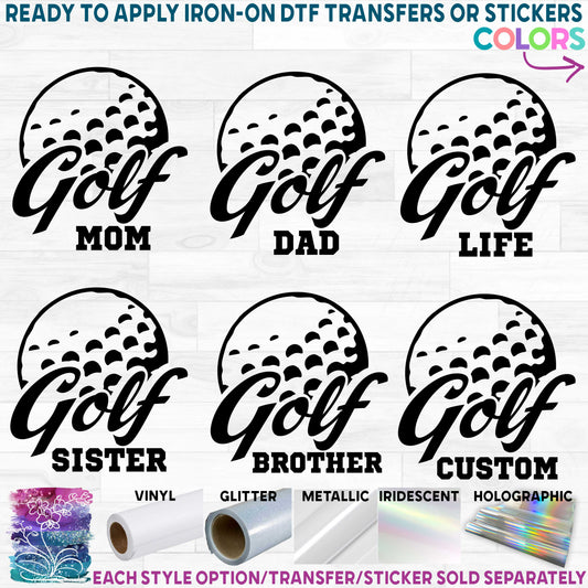 (s220-6B) Golf Family Mom Custom Text