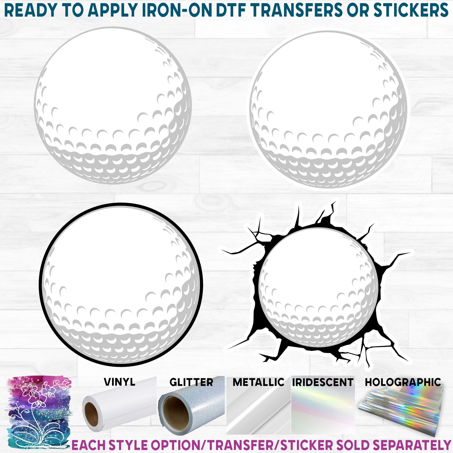 (s220-1) Full Color Golf Ball