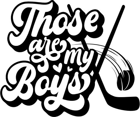 (221-04-1G) Those Are My Boys Hockey Iron-On Transfer