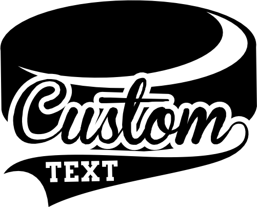 (221-06-1A) Hockey Custom Text Iron-On Transfer