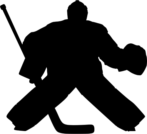 (s221-3-E) Hockey Player Silhouette