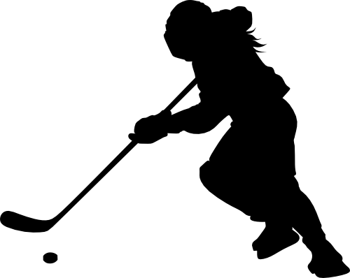 (s221-3-H) Hockey Player Silhouette