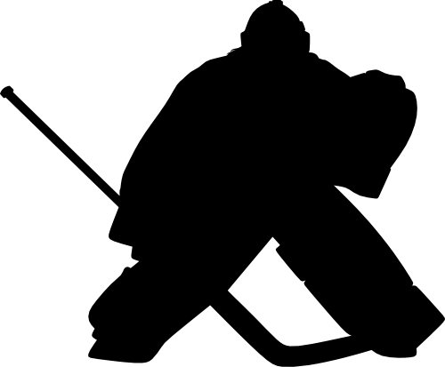 (s221-3-I) Hockey Player Silhouette