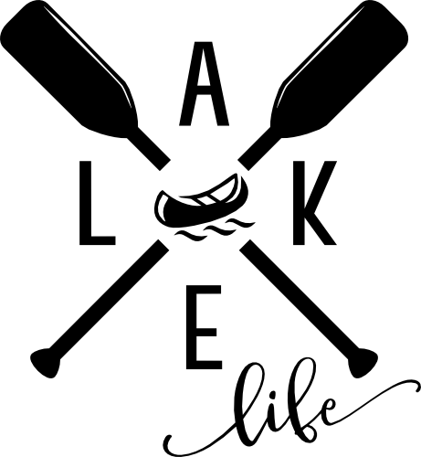 (224-03-C2) Lake Life Crossed Paddles Canoe