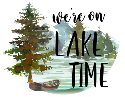 (224-03-I) We're On Lake Time Watercolor