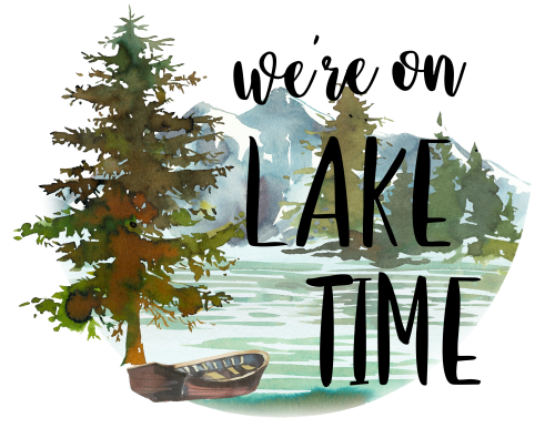 (224-03-I) We're On Lake Time Watercolor