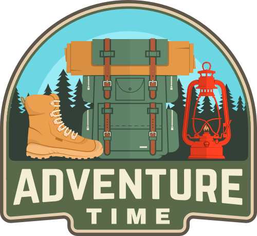 (s228-02-1A) Adventure Time Camping Badge