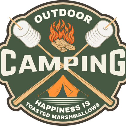 (228-02-1P) Outdoor Camping Happiness is Toasted Marshmallows