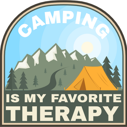 (228-02-1U) Camping is My Favorite Therapy
