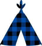 (s228-1-L) Teepee Red, Green, Blue White Black Buffalo Plaid
