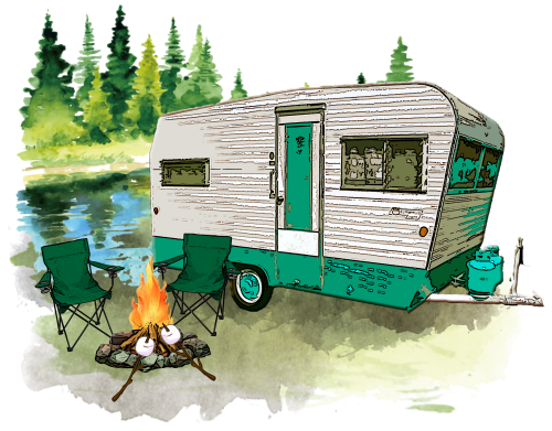 (228-07-1B) Camper Landscape