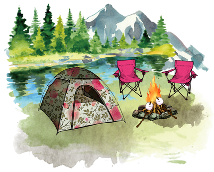 (228-07-1D) Tent Landscape