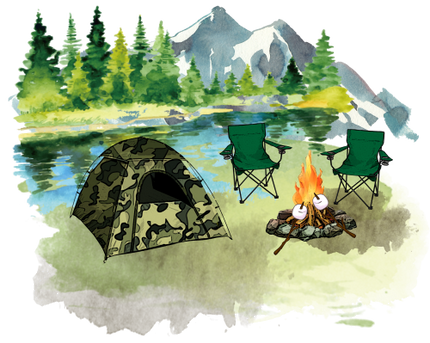 (228-07-1D) Tent Landscape