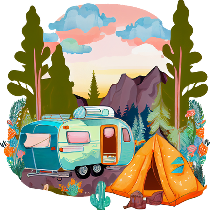 (228-07-1M) Tent Landscape