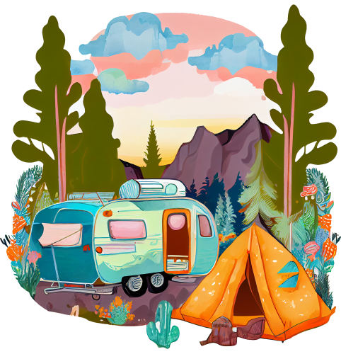 (228-07-1M) Tent Landscape