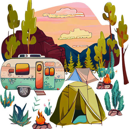 (228-07-1P) Tent Landscape