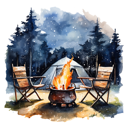 (228-07-1T) Tent Campfire Landscape
