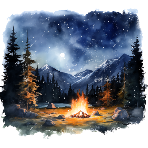 (228-07-1U) Campfire Landscape