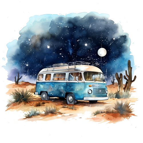 (228-07-1V) Camper Van Landscape