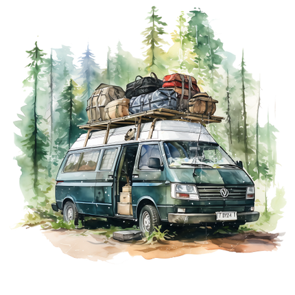 (228-07-1W) Camper Van Landscape