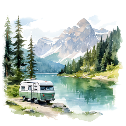 (228-07-1X) Camper Van Landscape