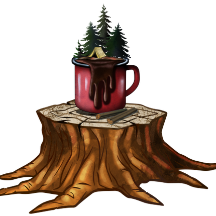 (228-07-2L) Tent Camp Mug Tree Stump