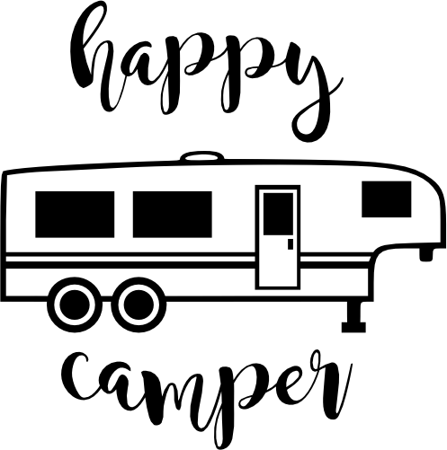 (228-06-E10) RV 5th Wheel Happy Camper