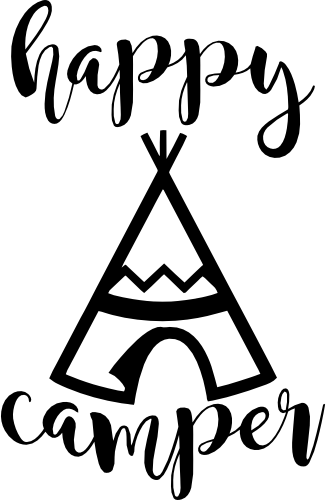 (228-06-E6) Teepee Happy Camper