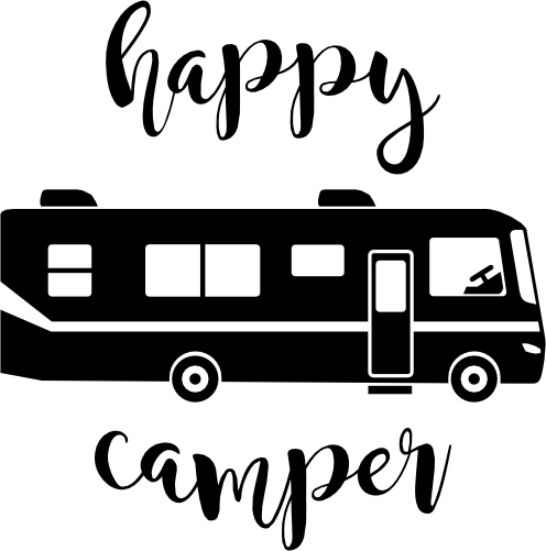 (228-06-E7) Motorhome RV Happy Camper