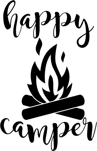 (228-06-E8) Campfire Happy Camper