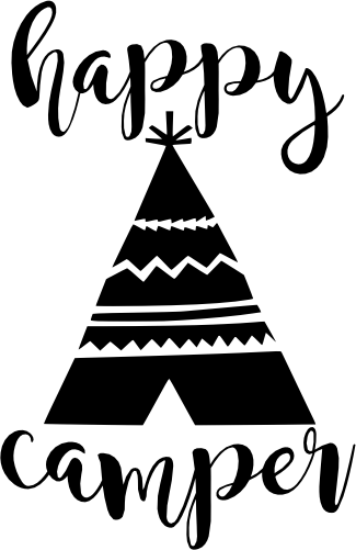 (228-06-E9) Teepee Happy Camper