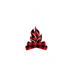 (s228-6O) Happy Camper Teepee Bear Campfire