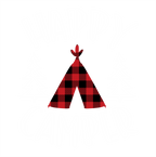 (s228-6O) Happy Camper Teepee Bear Campfire