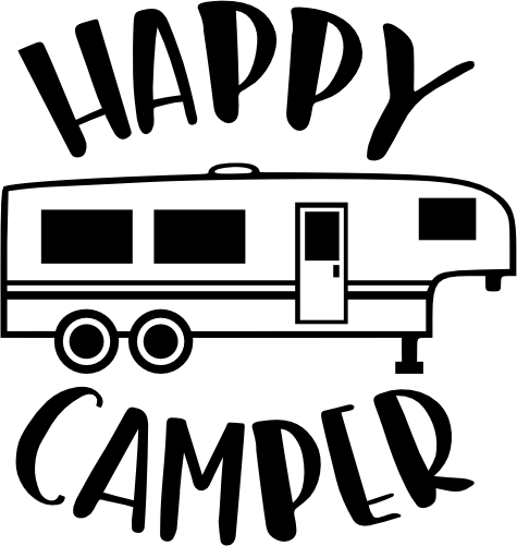 (228-06-M10) RV 5th Wheel Happy Camper