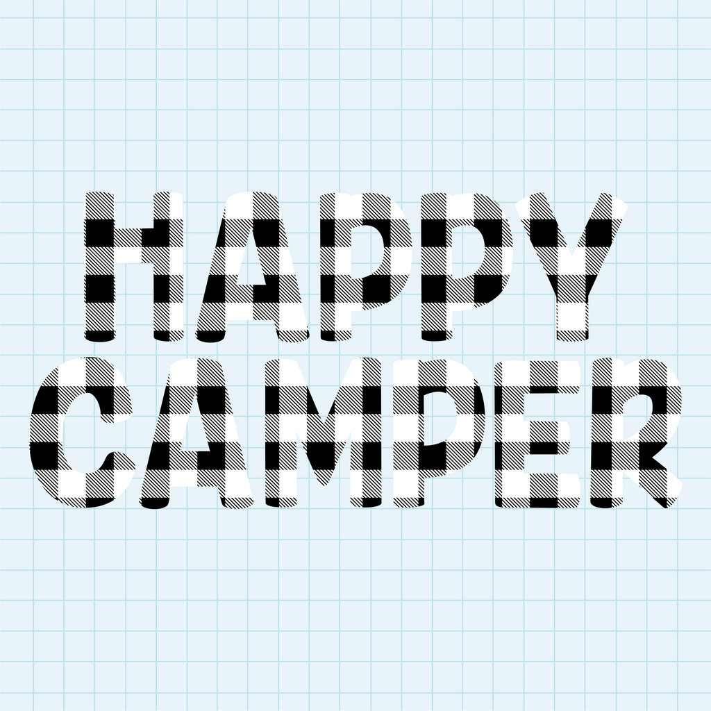 (s228-6P) Happy Camper Buffalo Plaid