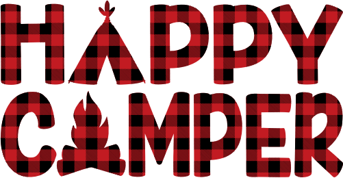 (228-06-P2) Happy Camper Buffalo Plaid